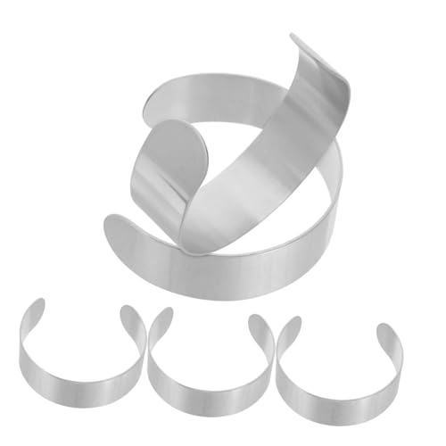 BELLIFFY 5 Stück Teiliges Edelstahl Armbandrohling für Damen Biegsame Manschettenarmbänder DIY Schmuckherstellung Druckfreier Sitz Vielseitig für Alltag und Besondere Anlässe von BELLIFFY