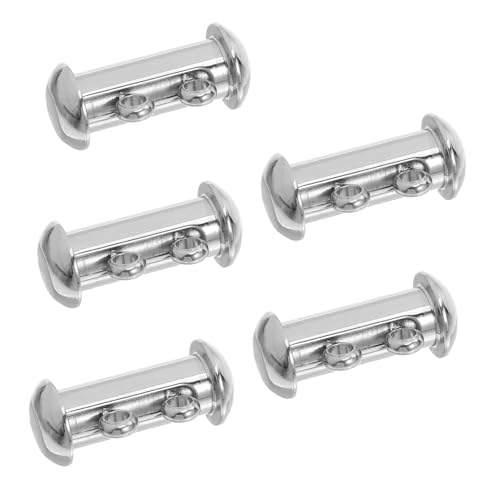 BELLIFFY 5 Stück Teiliges Edelstahl Doppelreihe Schmuckverschluss- Sicherer Mehrlagiger Kettenverbinder für Halsketten und Armbänder für DIY Schmuck Robuster Verschluss für Alltag und von BELLIFFY