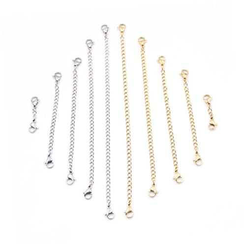 BELLIFFY 5 Stück Teiliges Edelstahl Verlängerungsketten mit Doppelseitigem Karabinerverschluss für DIY Schmuckherstellung Armband und Halskettenverlängerung BELLIFFY 5 Stück Teiliges Edelstahl Verlängerungsketten mit Doppelseitigem Karabinerverschluss für DIY Schmuckherstellung Armband und Halskettenverlängerung von BELLIFFY