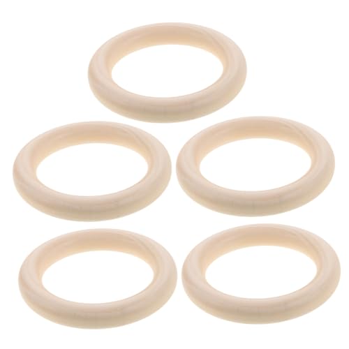 BELLIFFY 5 Stück Unbehandelte Holzringe Naturholz Ringe für DIY Basteln Makramee Schmuckanhänger und Kreative Handarbeiten BELLIFFY 5 Stück Unbehandelte Holzringe Naturholz Ringe für DIY Basteln Makramee Schmuckanhänger und Kreative Handarbeiten von BELLIFFY