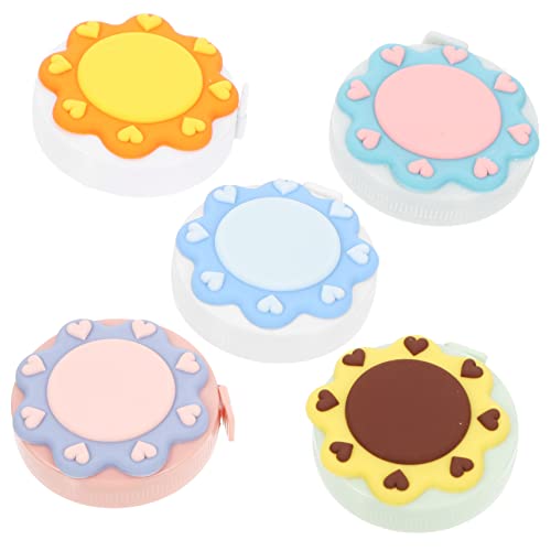 BELLIFFY 5 Teiliges Mini Maßband Set, Maßband Zum Nähen, Tragbares Einziehbares Maßlineal, Einziehbares Maßband, Kleines Maßband, Maßband Zum Nähen, Mini Maßband von BELLIFFY