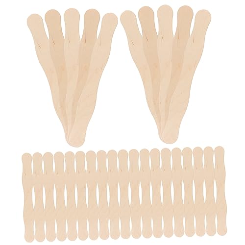 BELLIFFY 50 Stück Diy Holzstäbchen für Bastelprojekte für Hochzeitsprogramme Farbmischung Eiskreationen und Kreative Handwerksideen von BELLIFFY
