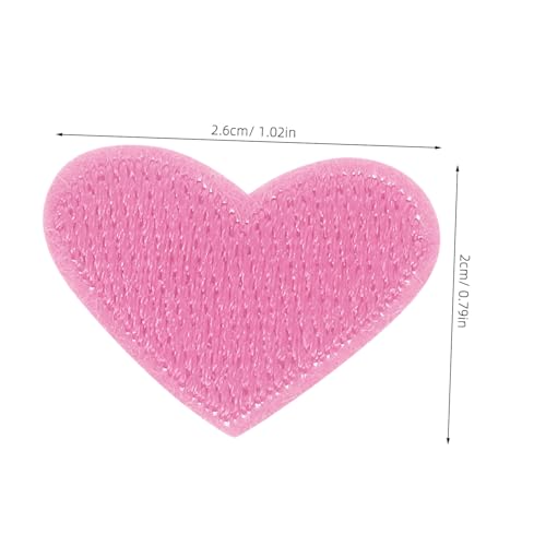BELLIFFY 50 Stück Herzförmige Bestickte Bügelapplikationen Aufnäher Zum Aufnähen Und Aufbügeln Für Kleidung Schuhe Hüte Rucksäcke Jeans DIY Nähzubehör von BELLIFFY