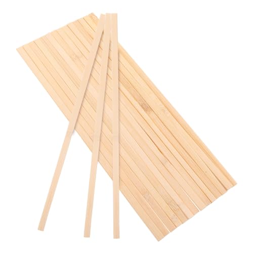 BELLIFFY 50 Stück Holzstäbe zum Basteln Natürliche Unbehandelte Bambusstäbe Vielseitig für DIY Architekturmodelle Handwerk Nachhaltiges Material für Anfänger und Profis von BELLIFFY