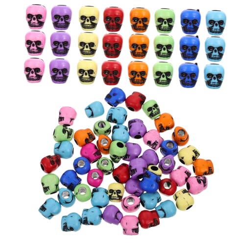 BELLIFFY 50 Stück Teiliges Acryl Schädel Perlen Bunte Halloween Charms für DIY Schmuckherstellung Armbänder Fußkettchen Halsketten Bastelperlen Fädeln BELLIFFY 50 Stück Teiliges Acryl Schädel Perlen Bunte Halloween Charms für DIY Schmuckherstellung Armbänder Fußkettchen Halsketten Bastelperlen Fädeln von BELLIFFY