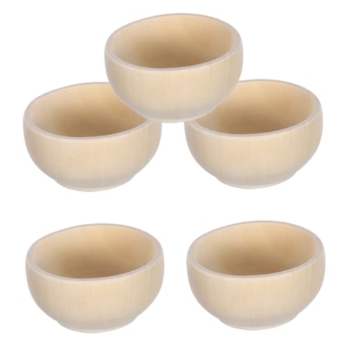 BELLIFFY 5Stücke DIY Holzschalen Unvollendete Mini Holzschalen Natürlichem Holz für Kreative Mikrolandschaften für Bastelprojekte und Dekoration BELLIFFY 5Stücke DIY Holzschalen Unvollendete Mini Holzschalen Natürlichem Holz für Kreative Mikrolandschaften für Bastelprojekte und Dekoration von BELLIFFY