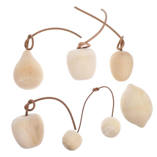 BELLIFFY 6 Stück Holzhandwerk, Früchte, Zum Ausmalen, Basteln, DIY Früchte, Unbemalte Früchte, Dekorationen, Bemalen Von Obstmodellen, Leere Obsthandwerke, Unvollendete Holzfrüchte, von BELLIFFY