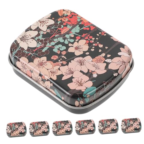 BELLIFFY 6 Stück Kleine Metallbox mit Klappdeckel Tragbare Bonbondose und Mini aufbewahrungsbox für Schmuck Schlüssel Süßigkeiten Praktische Pocket Storage Box aus Robustem Eisen von BELLIFFY