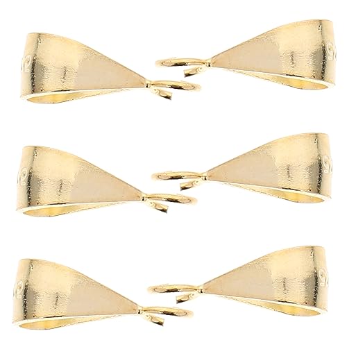BELLIFFY 6 Stück Sterling Silber Anhänger Verschluss Pinch Bails für DIY Schmuckherstellung Einfache Installation Hautfreundlich Vielseitig für Halsketten und Armbänder von BELLIFFY
