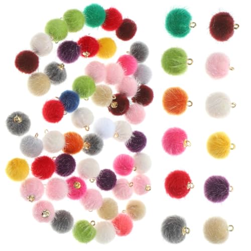 BELLIFFY 60 Stück Teiliges Ohrschmuck Flauschigen Pompon anhängern aus Langlebigem Polyester und Legierung Bunte DIY Charms für Handgemachten Schmuck Leicht zu Verbinden und Farbecht BELLIFFY 60 Stück Teiliges Ohrschmuck Flauschigen Pompon anhängern aus Langlebigem Polyester und Legierung Bunte DIY Charms für Handgemachten Schmuck Leicht zu Verbinden und Farbecht von BELLIFFY
