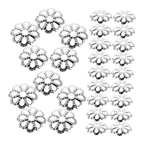 BELLIFFY 600 Stück Blumen Spacer Perlen Hohle Blumen Kappen für Diy Schmuck Ohrringe Armbänder und Bastelbedarf Vielseitig und Langlebig von BELLIFFY