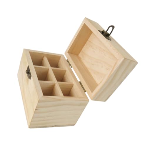 BELLIFFY 6gitter Holzbox Für Ätherische Öle Und Duftöle Aufbewahrungsbox Mit Fächern Organizer Für Schreibtisch Kosmetikflaschenhalter Praktisch Für Wohnzimmer Und Küche BELLIFFY 6gitter Holzbox Für Ätherische Öle Und Duftöle Aufbewahrungsbox Mit Fächern Organizer Für Schreibtisch Kosmetikflaschenhalter Praktisch Für Wohnzimmer Und Küche von BELLIFFY