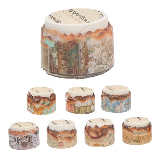 BELLIFFY 8 Rollen Taschendeko Aufkleber Handkonto Klebeband Bastelband Papierband Deko Klebeband Bastel DIY Klebeband Retro Themen Aufkleber Selbstklebende Bänder DIY Klebebänder Zarte BELLIFFY 8 Rollen Taschendeko Aufkleber Handkonto Klebeband Bastelband Papierband Deko Klebeband Bastel DIY Klebeband Retro Themen Aufkleber Selbstklebende Bänder DIY Klebebänder Zarte von BELLIFFY