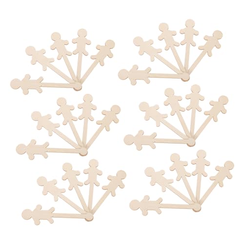 BELLIFFY 90 Stück Holzfiguren zum Bemalen Jungen Mädchen Formen Naturbelassene Holzscheiben für DIY Bastelprojekte Kinderfreundlich Fördert Kreativität für Schul Feiertagsdekorationen von BELLIFFY