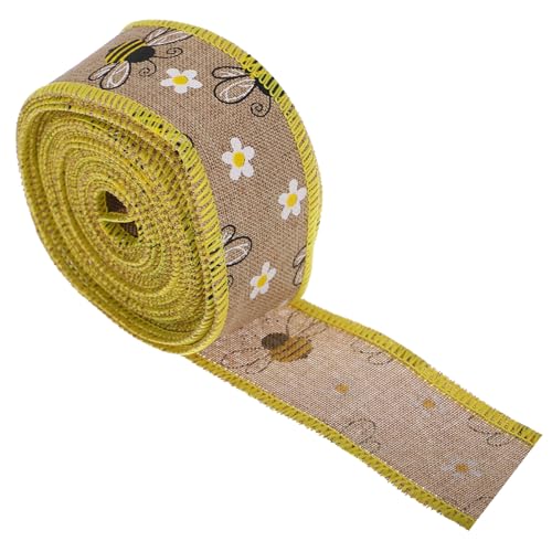 BELLIFFY Bienen Geschenkband Yards Satinband mit Dekorativem Bienenmuster Langes DIY Bastelband für Geschenkverpackung Partydeko und Kreative Schleifen BELLIFFY Bienen Geschenkband Yards Satinband mit Dekorativem Bienenmuster Langes DIY Bastelband für Geschenkverpackung Partydeko und Kreative Schleifen von BELLIFFY