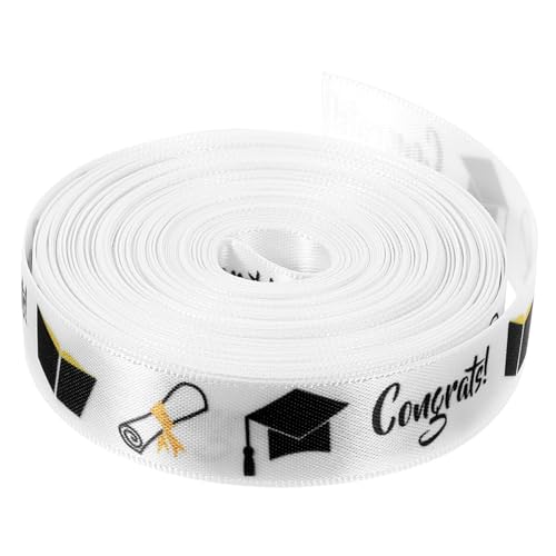 BELLIFFY Geschenkverpackungsband für Abschlüsse DIY Satin Ribbon mit Goldener Prägung Yards für Hochzeiten Babypartys und Dekorationen BELLIFFY Geschenkverpackungsband für Abschlüsse DIY Satin Ribbon mit Goldener Prägung Yards für Hochzeiten Babypartys und Dekorationen von BELLIFFY