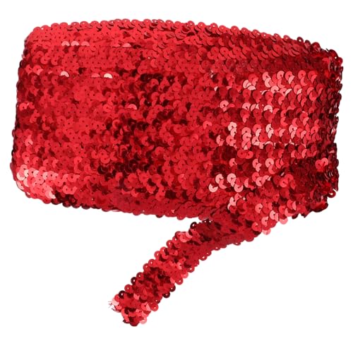 BELLIFFY Handgefertigter Kostümbesatz, Elastischer Paillettenbesatz, DIY Kostümbesatz, Austauschbarer Besatz, Dekorativer Kleidungsbesatz, Vorhangzubehör, Stickerei Kleiderbesatz, von BELLIFFY