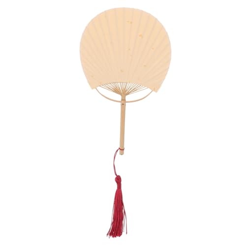 BELLIFFY Handgemachter Bambus Fächer Mini Doppelseitig Blanko DIY Malfläche Hanfu Japanischer Handfächer Nachhaltig Leicht Für Hochzeit Party Festival Dekoration von BELLIFFY