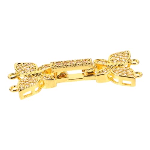 BELLIFFY Luxuriöser Schmetterling Kettenverschluss Kupfer Langlebiger Schmuckverbinder Kratzfest für DIY Halsketten Armbänder und Anhänger Glänzend Goldfarben Robust und Leicht BELLIFFY Luxuriöser Schmetterling Kettenverschluss Kupfer Langlebiger Schmuckverbinder Kratzfest für DIY Halsketten Armbänder und Anhänger Glänzend Goldfarben Robust und Leicht von BELLIFFY