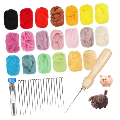 BELLIFFY Nadelfilz Set mit Farben Filzwolle Bastelset mit Nadeln in Drei Stärken Schaumstoffunterlage für Präzises Trockenfilzen Geeignet für Anfänger und Kreative DIY projekte BELLIFFY Nadelfilz Set mit Farben Filzwolle Bastelset mit Nadeln in Drei Stärken Schaumstoffunterlage für Präzises Trockenfilzen Geeignet für Anfänger und Kreative DIY projekte von BELLIFFY