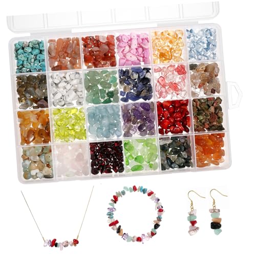 BELLIFFY Naturstein Spacer Perlen Box für DIY Schmuckherstellung Unregelmäßige Steinperlen für Armbänder und Kunsthandwerk Langlebig und Verschleißfest BELLIFFY Naturstein Spacer Perlen Box für DIY Schmuckherstellung Unregelmäßige Steinperlen für Armbänder und Kunsthandwerk Langlebig und Verschleißfest von BELLIFFY