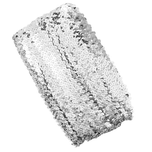 BELLIFFY Pailletten-stoffband Flacher Glitzerstretch Glänzender Fransenbesatz Verzierungen Trimmen Diy Kleidung Trimmen Basteln Nähen Trimmen Glitzer-stretchband Bastelquaste Silver Plastik BELLIFFY Pailletten-stoffband Flacher Glitzerstretch Glänzender Fransenbesatz Verzierungen Trimmen Diy Kleidung Trimmen Basteln Nähen Trimmen Glitzer-stretchband Bastelquaste Silver Plastik von BELLIFFY
