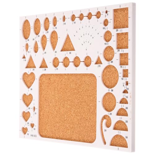 BELLIFFY Papier Quilling Vorlage Kork und Leichte Präzise Schablone für Anfänger und Profis für DIY Bastelarbeiten und Dekorationen von BELLIFFY