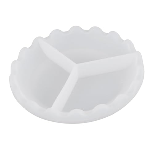 BELLIFFY Runde Silikonform DIY Kreativform für Epoxidharz Kristall Spiegel Optik Wiederverwendbar Antihaftbeschichtet zum Basteln von Schmuck und Dekorationen Weiß von BELLIFFY