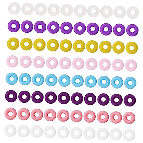 BELLIFFY Schmuckherstellungsset 100 Stück Bunte Stopperperlen Aus Silikon Für Ohrringe Halsketten Armbänder von BELLIFFY