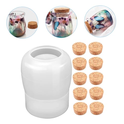 BELLIFFY Silikonform für DIY Resin Aufbewahrungsflasche mit Korkstopfen Flexible Reißfeste Gießform für Schmuck Süßigkeiten Dekoration Langlebige Leicht Entformbare Kunstharzform BELLIFFY Silikonform für DIY Resin Aufbewahrungsflasche mit Korkstopfen Flexible Reißfeste Gießform für Schmuck Süßigkeiten Dekoration Langlebige Leicht Entformbare Kunstharzform von BELLIFFY