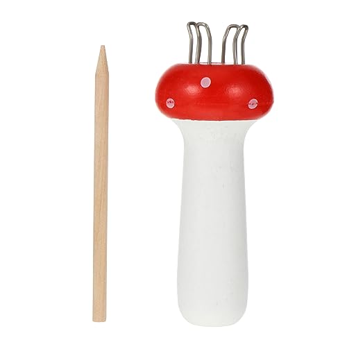 BELLIFFY Stricken Häkeln Weben Basteln Roter Pilz Stricker für Wollgarn Baumwollgarn Dekorativ Funktional BELLIFFY Stricken Häkeln Weben Basteln Roter Pilz Stricker für Wollgarn Baumwollgarn Dekorativ Funktional von BELLIFFY