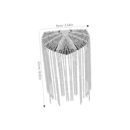 BELLIFFY Vintage Schulter quasten epaulette mit Strasssteinen Modisches Silberfarbenes Metall schulterabzeichen für Damen Vielseitiger Schmuck für Hochzeit Party Festliche Anlässe von BELLIFFY