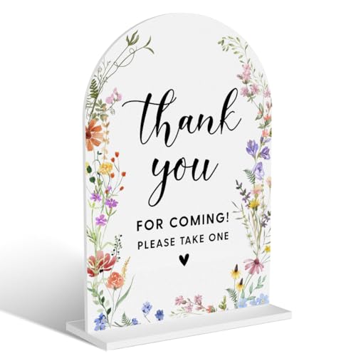 Acryl-Hochzeitsschilder, "Thank You for Coming", Schilder für den Hochzeitsempfang, Brautparty-Dekorationen, modern, gewölbt, runde Spitze, Acryl-Tischplatte, Schild mit Halter für Hochzeitsfeier Acryl-Hochzeitsschilder, "Thank You for Coming", Schilder für den Hochzeitsempfang, Brautparty-Dekorationen, modern, gewölbt, runde Spitze, Acryl-Tischplatte, Schild mit Halter für Hochzeitsfeier von BELLOWDEER