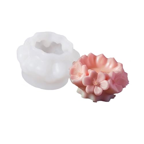 3D-Blumen-Zylinder-Silikonformen für Seifenherstellung, Blumen-Zylinder-Silikonformen für Epoxidharz von BELOWSYALER