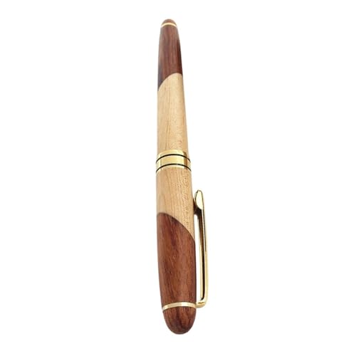 BELOWSYALER Holz-Kugelschreiber mit Metallstift-Clip, Business-Roller, Büro-Singstift zum Schreiben, Notizen, Aufnehmen von Tagebüchern von BELOWSYALER