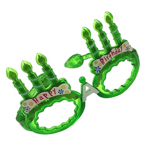 BELOWSYALER Leuchtende Geburtstagsbrille mit LED-Licht, Rahmen für Kinder und Erwachsene, Geburtstagspartys, Halloween, Weihnachten BELOWSYALER Leuchtende Geburtstagsbrille mit LED-Licht, Rahmen für Kinder und Erwachsene, Geburtstagspartys, Halloween, Weihnachten von BELOWSYALER