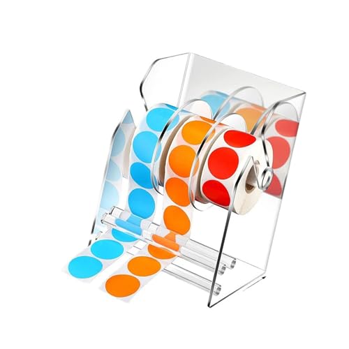 Eleganter, transparenter Acryl-Aufkleber-Rollen-Organizer mit staubdichten Abdeckungen, Designs für Sauberkeit in der Nähe und zum Ordnen von Zubehör Eleganter, transparenter Acryl-Aufkleber-Rollen-Organizer mit staubdichten Abdeckungen, Designs für Sauberkeit in der Nähe und zum Ordnen von Zubehör von BELOWSYALER