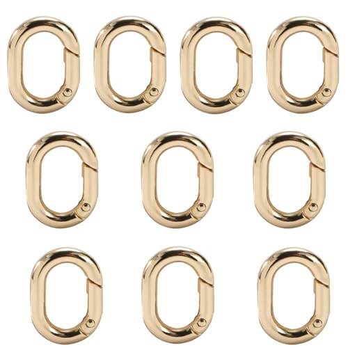 Metall-Karabiner, Schlüsselanhänger, Schnalle, Metall-Federclip für Handtasche, Griff, Schlüsselanhänger, Handwerk, Schmuckherstellung, 10 Stück Metall-Karabiner, Schlüsselanhänger, Schnalle, Metall-Federclip für Handtasche, Griff, Schlüsselanhänger, Handwerk, Schmuckherstellung, 10 Stück von BELOWSYALER