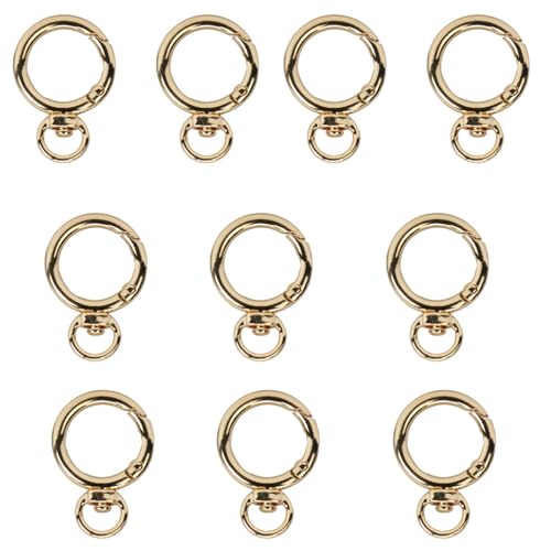 Metall-Karabiner, Schlüsselanhänger, Schnalle, Metall-Federclip für Handtasche, Griff, Schlüsselanhänger, Handwerk, Schmuckherstellung, 10 Stück Metall-Karabiner, Schlüsselanhänger, Schnalle, Metall-Federclip für Handtasche, Griff, Schlüsselanhänger, Handwerk, Schmuckherstellung, 10 Stück von BELOWSYALER
