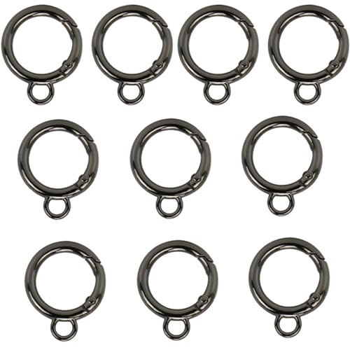 Metall-Karabiner, Schlüsselanhänger, Schnalle, Metall-Federclip für Handtasche, Griff, Schlüsselanhänger, Handwerk, Schmuckherstellung, 10 Stück Metall-Karabiner, Schlüsselanhänger, Schnalle, Metall-Federclip für Handtasche, Griff, Schlüsselanhänger, Handwerk, Schmuckherstellung, 10 Stück von BELOWSYALER