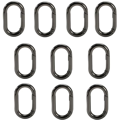 Metall-Karabiner, Schlüsselanhänger, Schnalle, Metall-Federclip für Handtasche, Griff, Schlüsselanhänger, Handwerk, Schmuckherstellung, 10 Stück Metall-Karabiner, Schlüsselanhänger, Schnalle, Metall-Federclip für Handtasche, Griff, Schlüsselanhänger, Handwerk, Schmuckherstellung, 10 Stück von BELOWSYALER