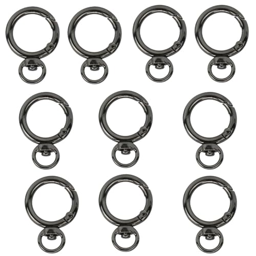 Metall-Karabiner, Schlüsselanhänger, Schnalle, Metall-Federclip für Handtasche, Griff, Schlüsselanhänger, Handwerk, Schmuckherstellung, 10 Stück Metall-Karabiner, Schlüsselanhänger, Schnalle, Metall-Federclip für Handtasche, Griff, Schlüsselanhänger, Handwerk, Schmuckherstellung, 10 Stück von BELOWSYALER