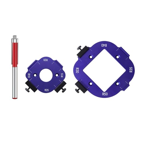 Oberfräsen-Schablonen für Holzbearbeitung Router Eckradius Schablonen-Set (R10/15/20/25/R30/R35/R40/R50) von BELOWSYALER