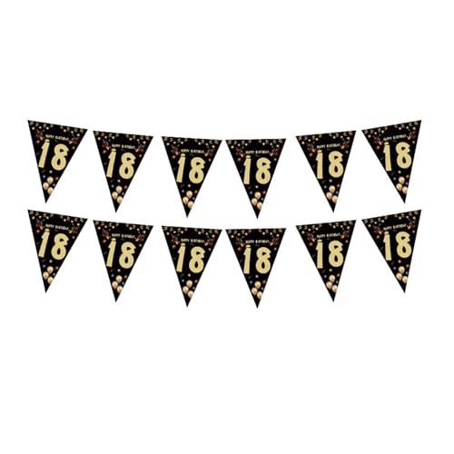 Schwarz-goldene Wimpelkette, Geburtstagsparty-Dekoration, Geburtstag, Fotografie-Zubehör für Erwachsene, Teenager, Kinder, Geburtstagsfeier Schwarz-goldene Wimpelkette, Geburtstagsparty-Dekoration, Geburtstag, Fotografie-Zubehör für Erwachsene, Teenager, Kinder, Geburtstagsfeier von BELOWSYALER