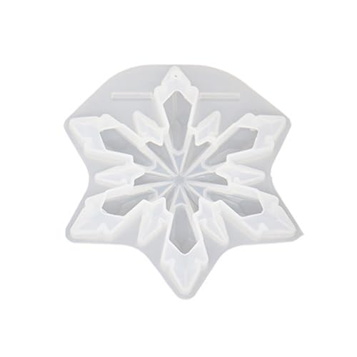 Weihnachtsbaum Ornament Form Spiegelte Schneeflake Förmige Anhänger Silikonform Hangzubehör Epoxidharz Schimmel Urlaub Dekoration Silikonform von BELOWSYALER