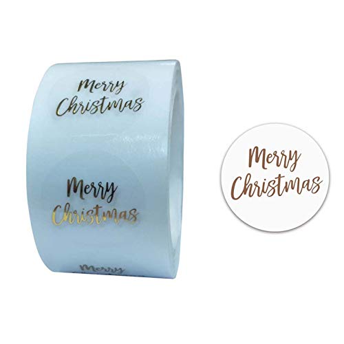 BELTI 500 Stück runde transparente Frohe Weihnachten Aufkleber Umschlag Geschenkkarten Siegeletikett von BELTI