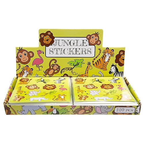 1440 Stück Safari Sticker im Display Kindergeburtstags Mitgebsel, Dschungel Aufkleber, Jungle Sticker 1440 Stück Safari Sticker im Display Kindergeburtstags Mitgebsel, Dschungel Aufkleber, Jungle Sticker von BEMIRO