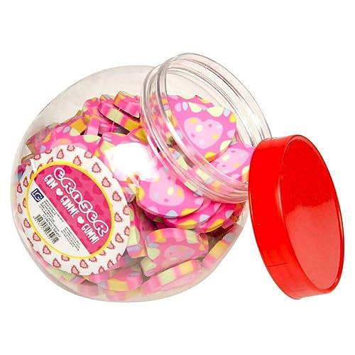 BEMIRO 100 Stück Radiergummi Herz rosa - ca. 3,5 cm BEMIRO 100 Stück Radiergummi Herz rosa - ca. 3,5 cm von BEMIRO