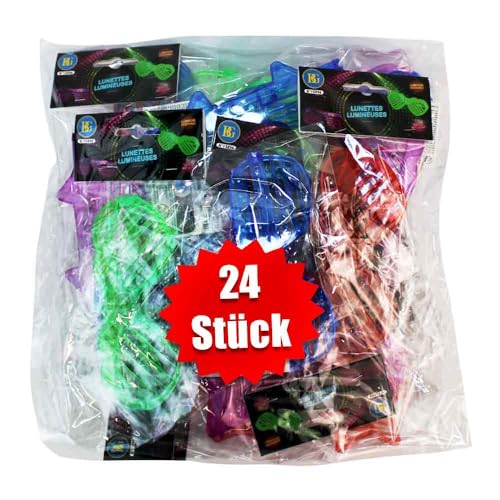 BEMIRO Partybrille im 2010er-Look – Balkendesign vor den Augen – 12 Varianten: 4 Farben & 3 Formen – stylisches Accessoire für Partys, Festivals & Events – ohne Kabel – cooler Retro-Stil (24) von BEMIRO