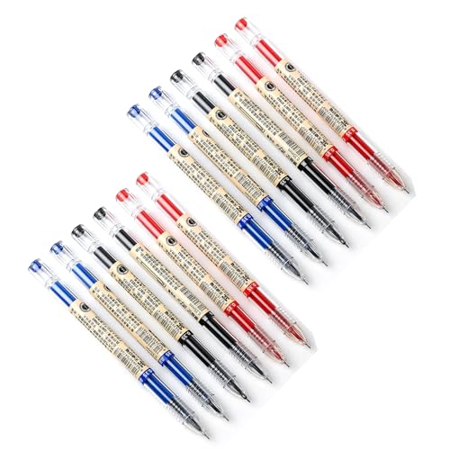 Gel-Tintenschreiber,schnell trocknend,flüssige Tinte,feine Spitze, japanischer Stil,0,35mm,Kugelschreiber,Schule,Büro,Studenten,Prüfungen,Schreibwaren,technische Stifte,12 Stück(4 schwarz,4 blau,4 rot Gel-Tintenschreiber,schnell trocknend,flüssige Tinte,feine Spitze, japanischer Stil,0,35mm,Kugelschreiber,Schule,Büro,Studenten,Prüfungen,Schreibwaren,technische Stifte,12 Stück(4 schwarz,4 blau,4 rot von BEMLP
